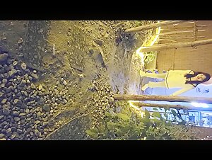 公司同事过生日农庄请吃饭 尾随漂亮女同事进简陋女厕偷拍她尿尿